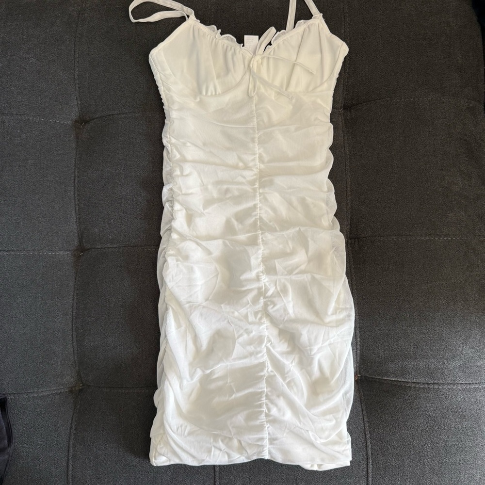 H&M White Mini Dress